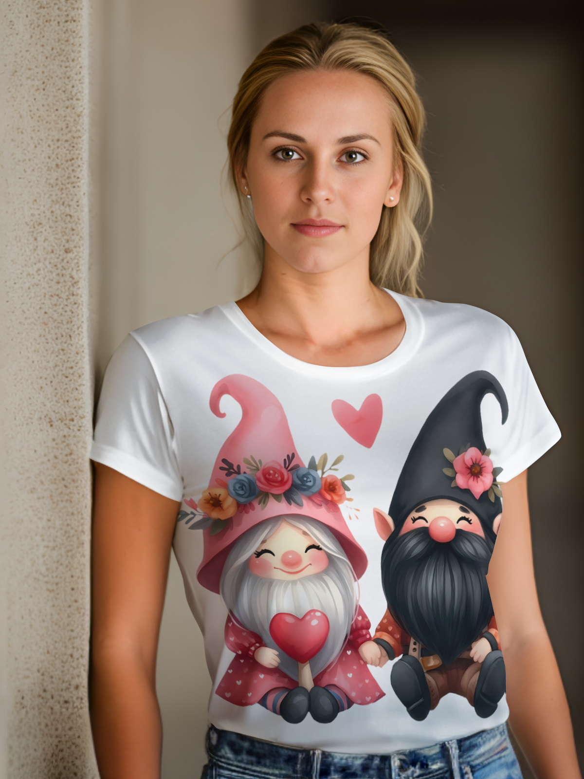 Gnomes Valentine Sublimation/DTF T-Shirt Images Bundle