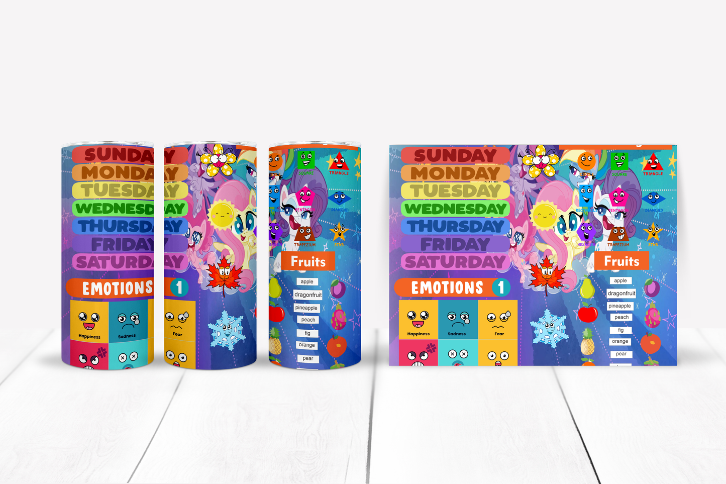 Learning Sublimation Kids 12/15 oz Tumbler/Sippy Cup Image Bundle