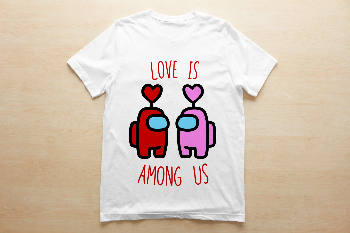 Among Us Kids Valentine Images Sublimation/DTF T-Shirt Bundle