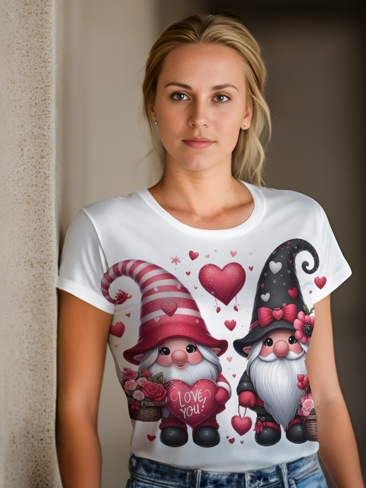 Gnomes Valentine Sublimation/DTF T-Shirt Images Bundle