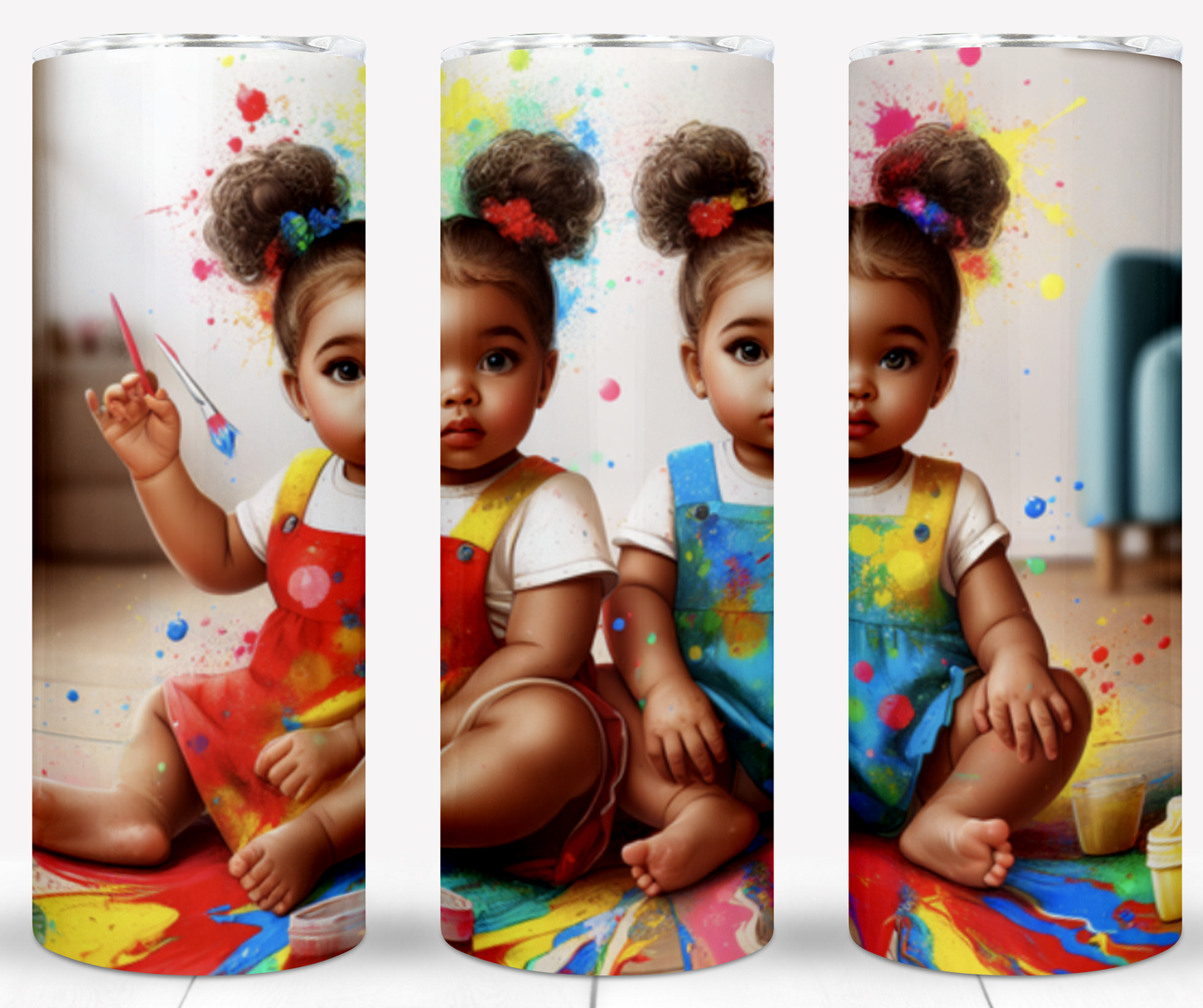 Toddler Paint 20oz Sublimation Tumbler Images Bundle