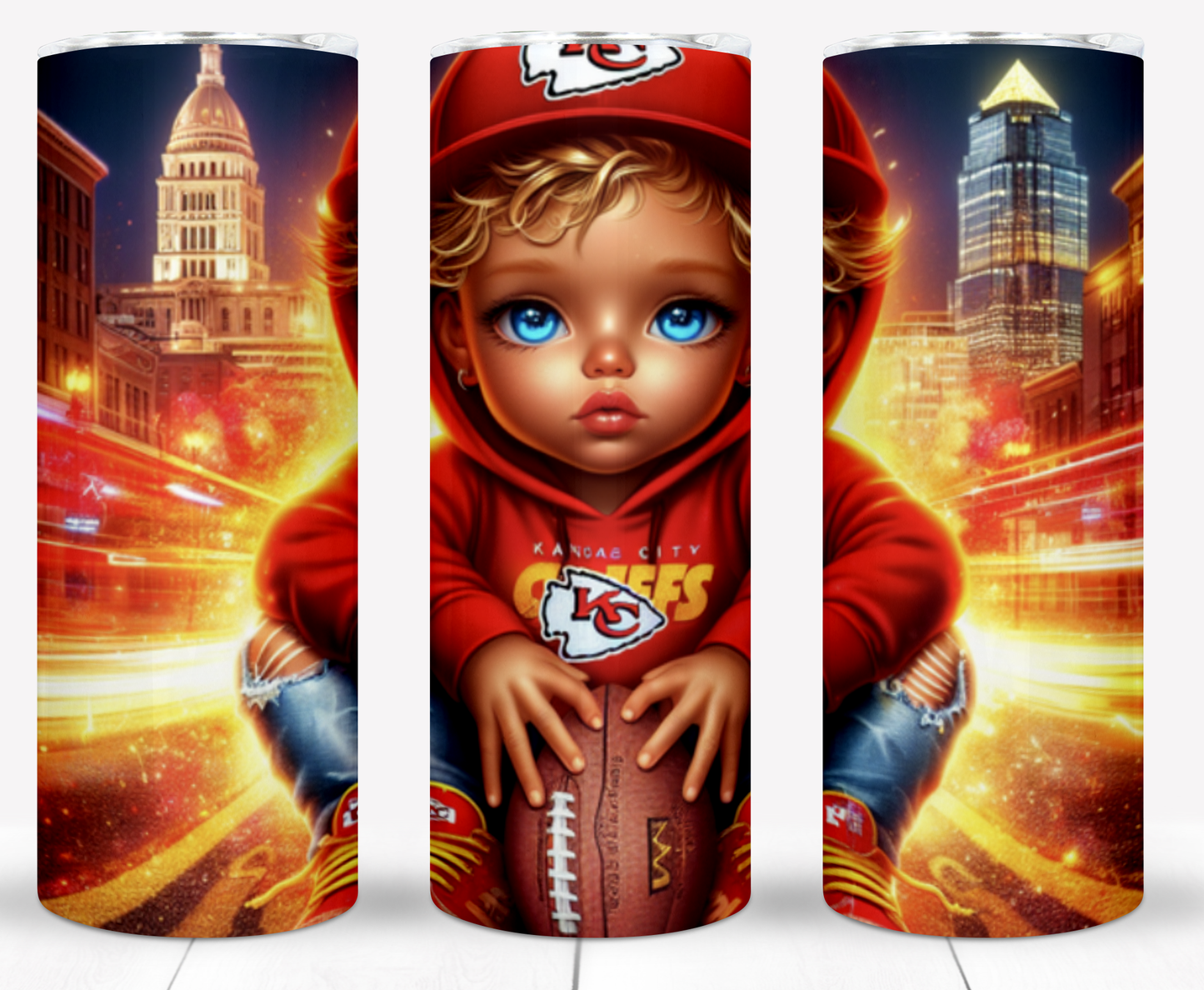 Toddler Football 20oz Sublimation Tumbler Images Bundle