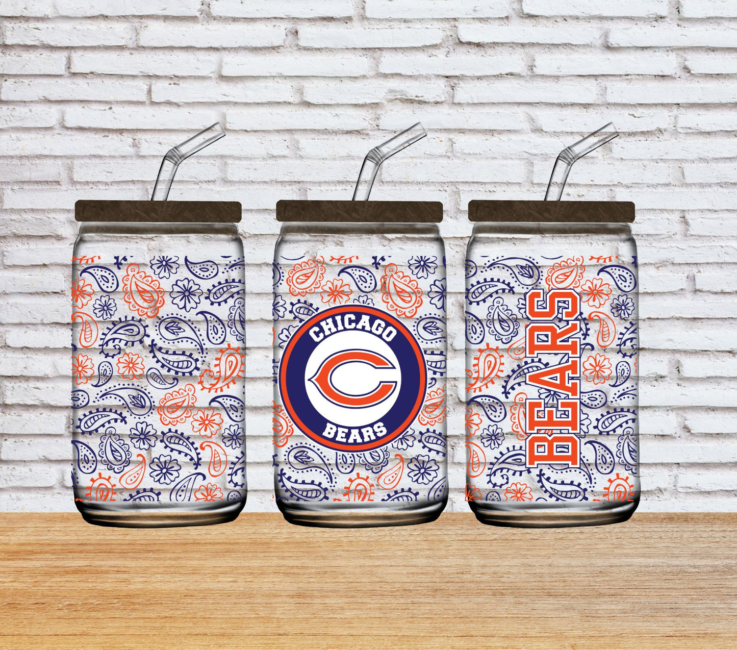 Football 16oz Sublimation Libbey Glass Image