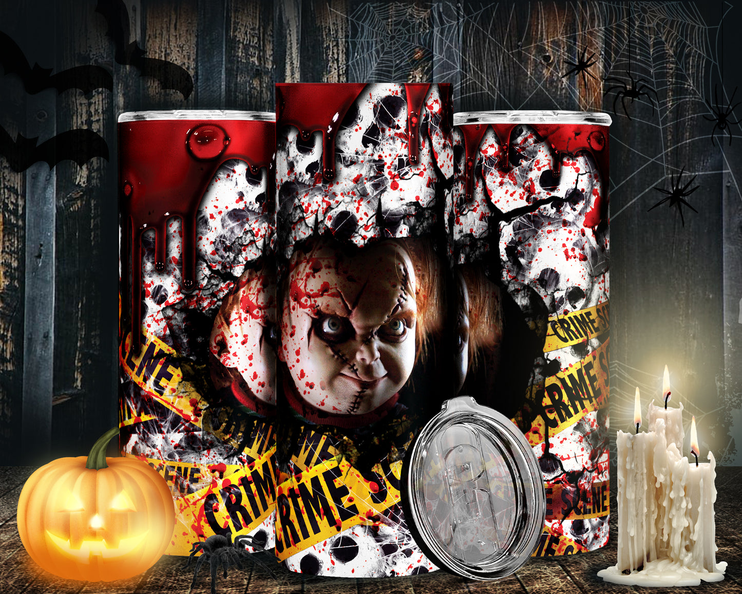 30 Horror Halloween Sublimation 20oz Images Bundle