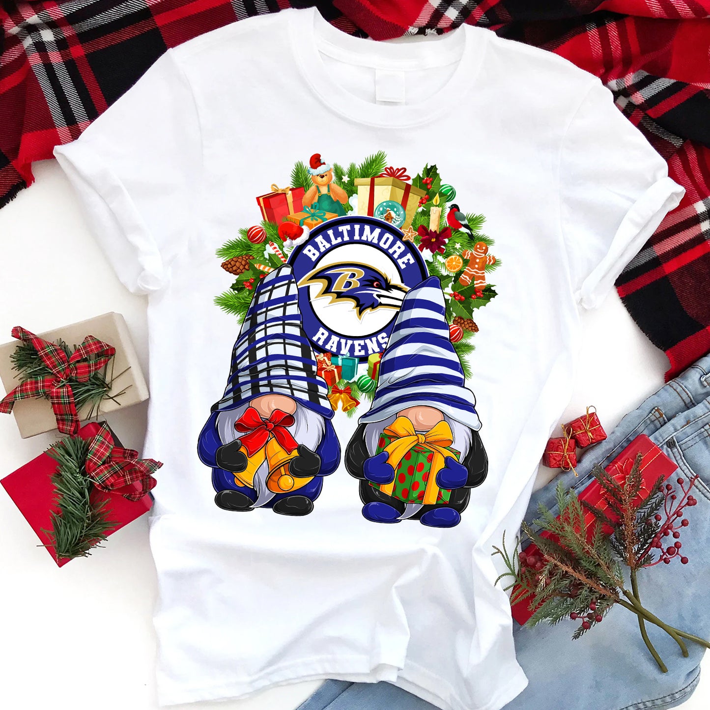 Christmas Football Gnomes T-Shirt/DTF Sublimation Image