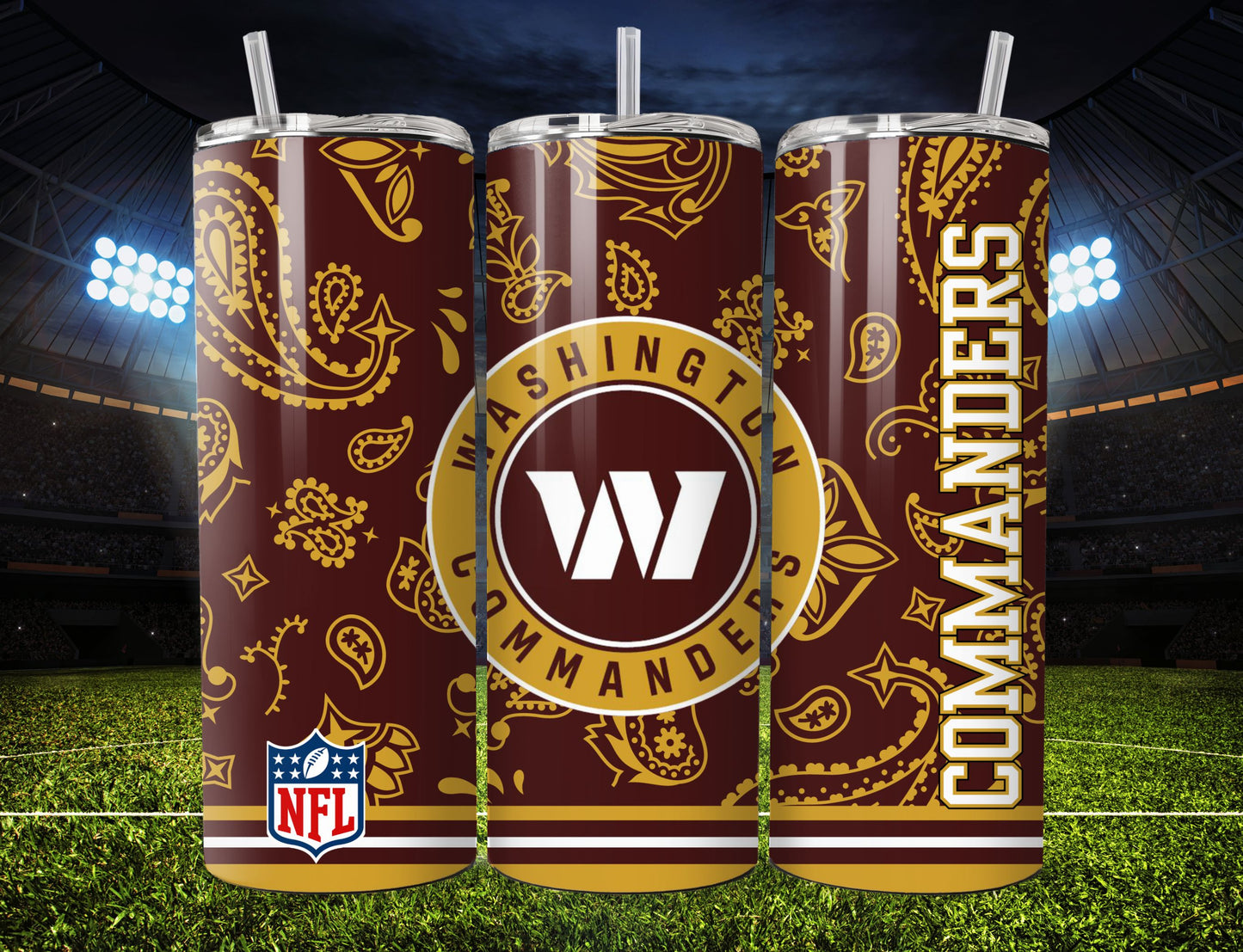 Football 20oz Sublimation Tumbler Image