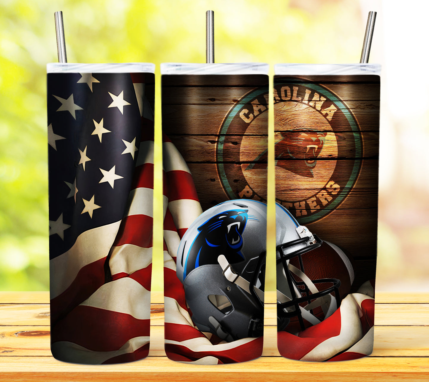 Football 20oz Sublimation Tumbler Image