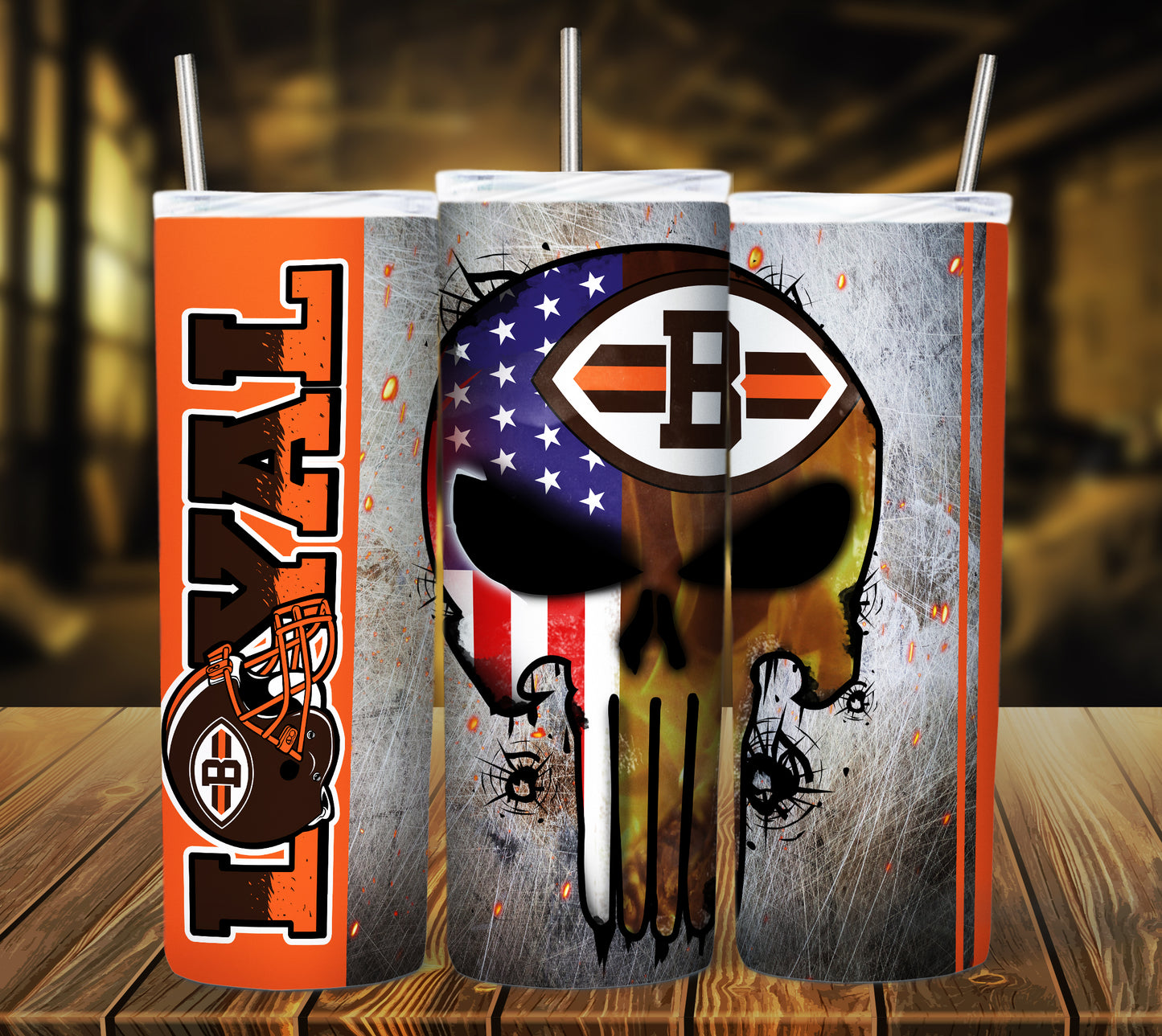 Football 20oz Sublimation Tumbler Image