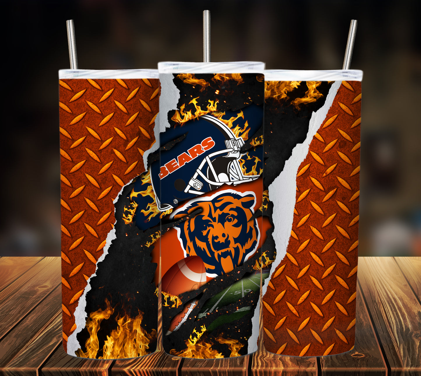 Football 20oz Sublimation Tumbler Image