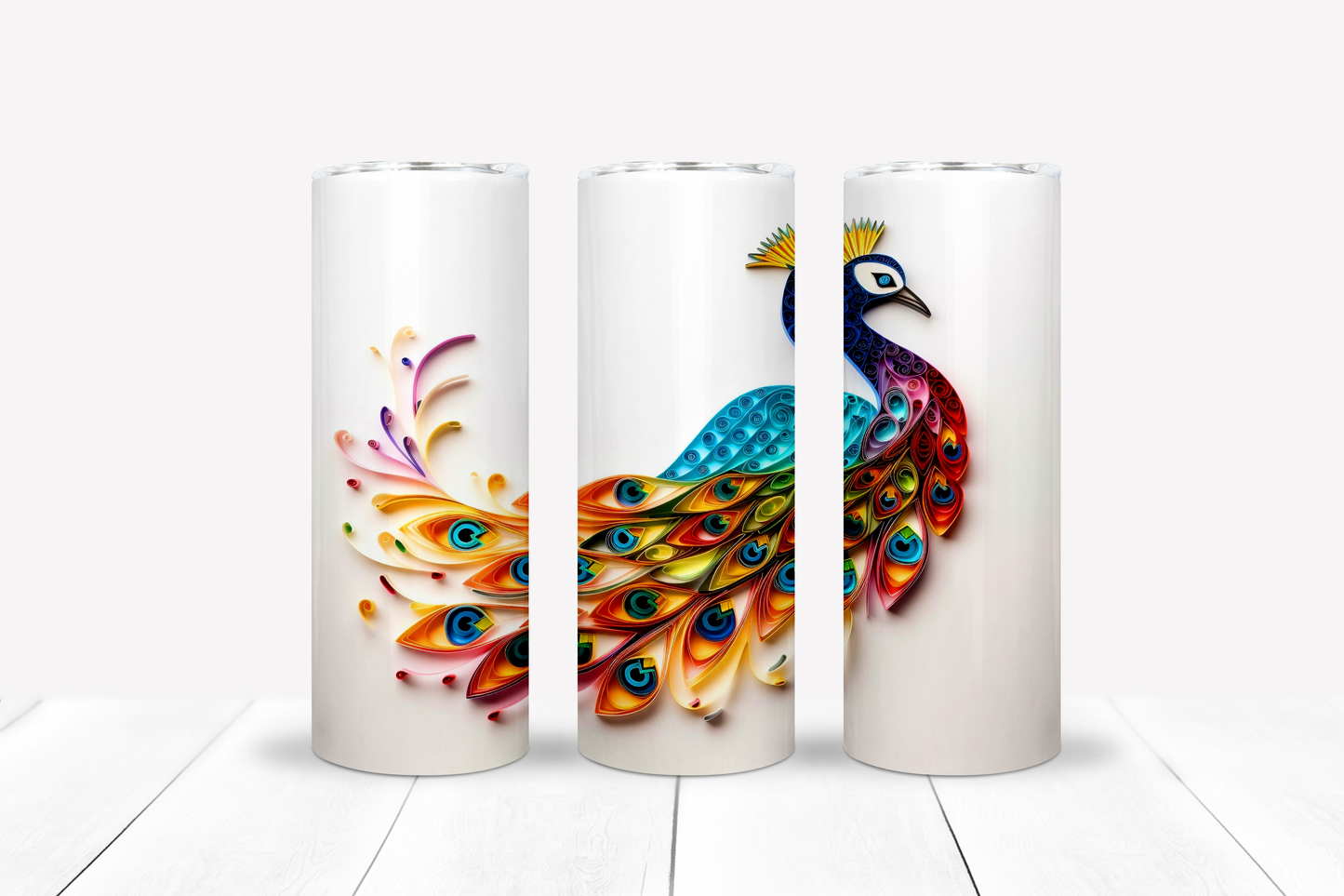 Peacock 20oz Sublimation Tumbler Image Bundle