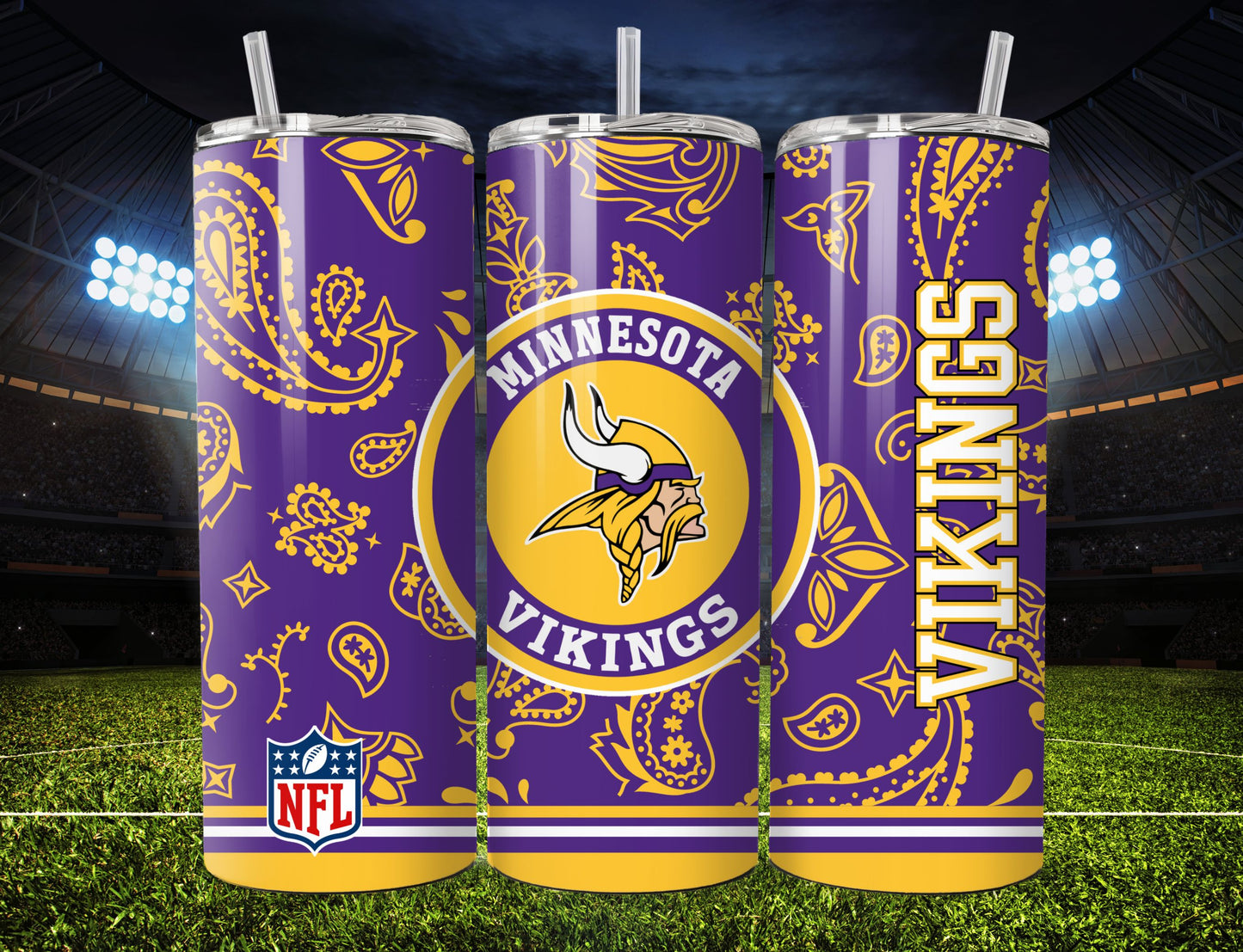 Football 20oz Sublimation Tumbler Image