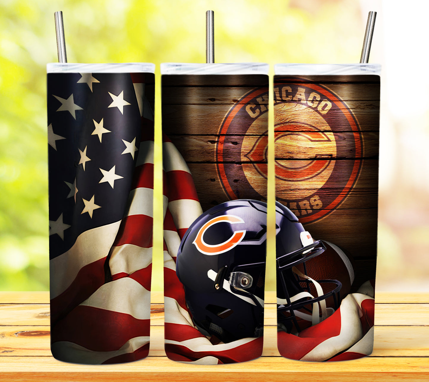 Football 20oz Sublimation Tumbler Image