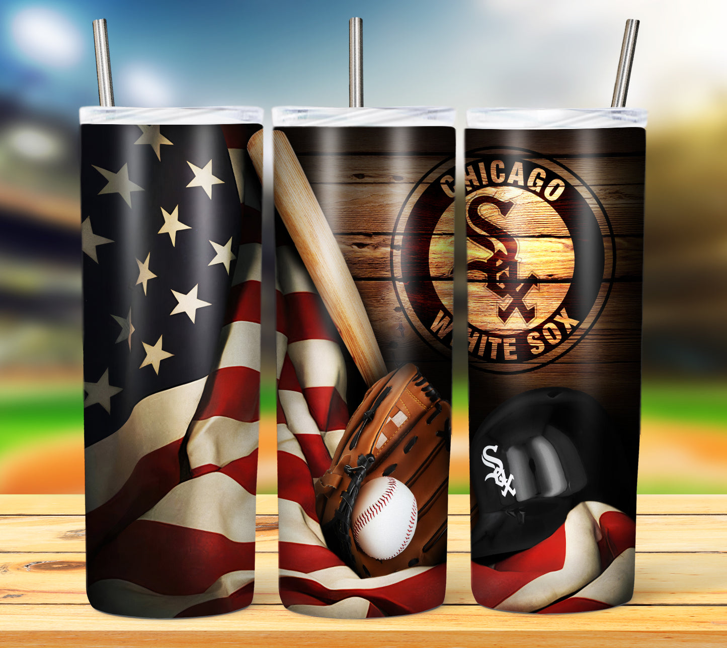 Baseball 20oz Sublimation Tumbler Image