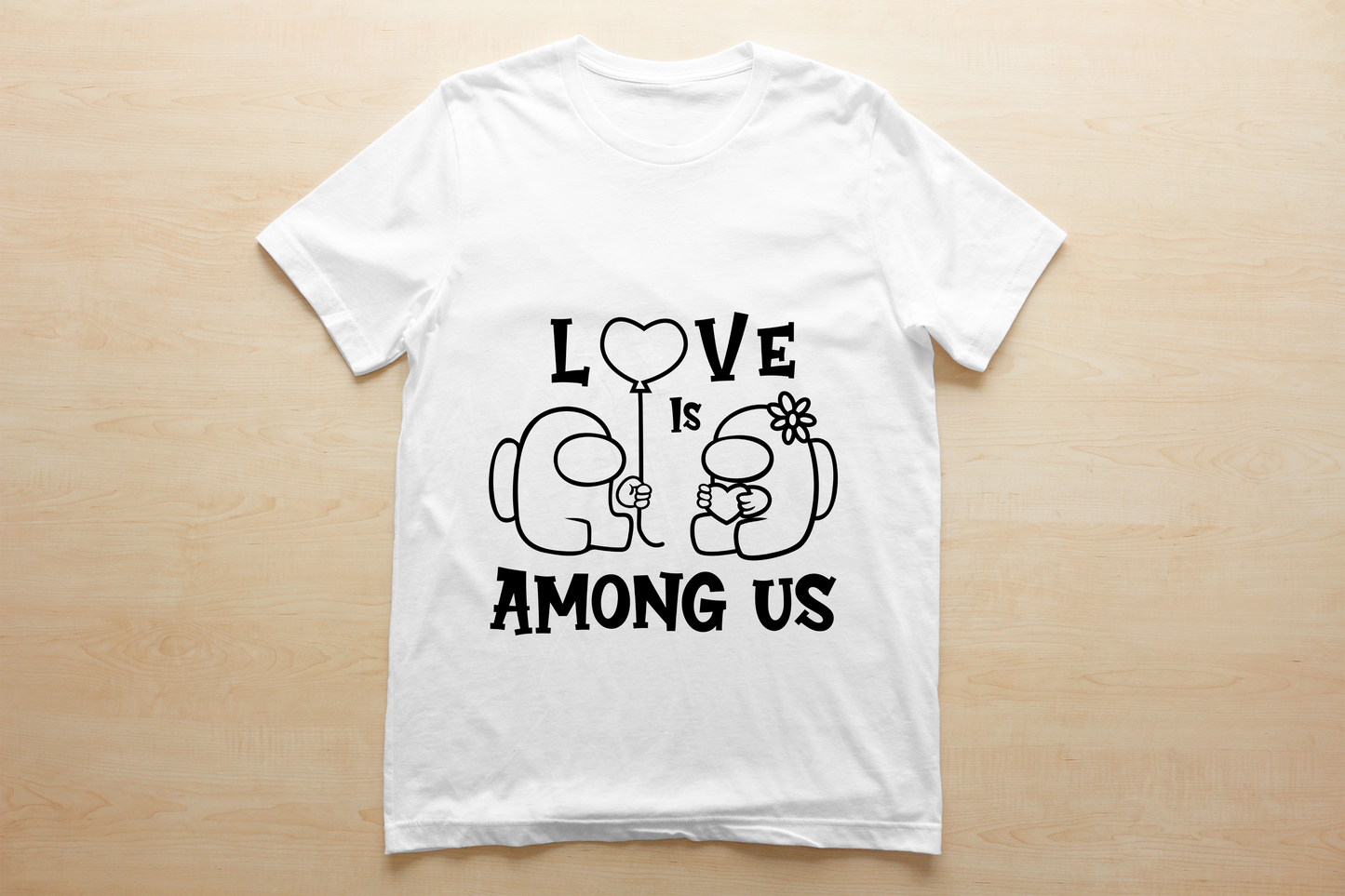 Among Us Kids Valentine Images Sublimation/DTF T-Shirt Bundle