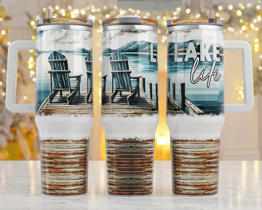 Lake Sublimation 40oz Tumbler Image