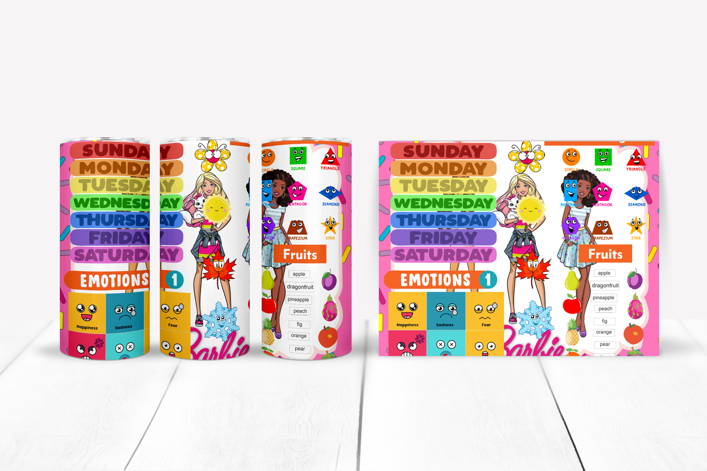 Learning Sublimation Kids 12/15 oz Tumbler/Sippy Cup Image Bundle