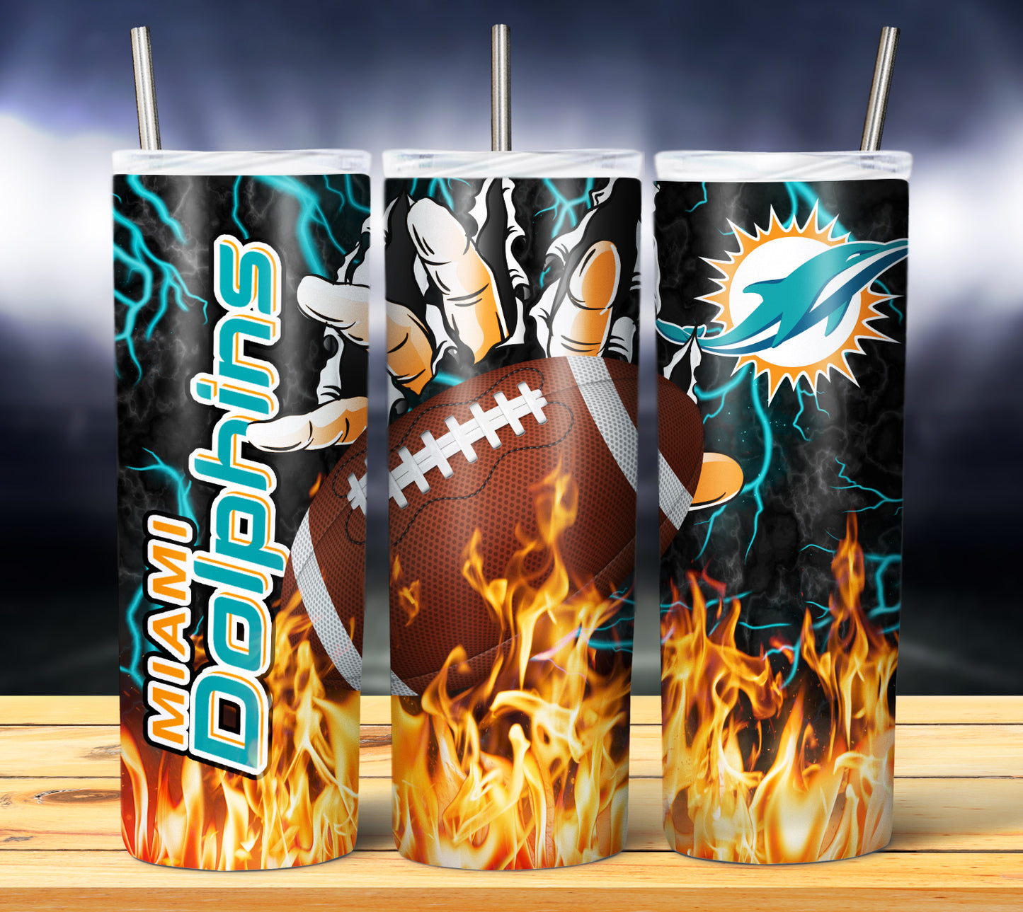 Football 20oz Sublimation Tumbler Image