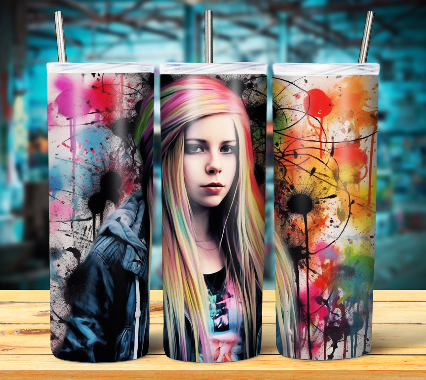 Paint Splat Music Sublimation 20oz Image