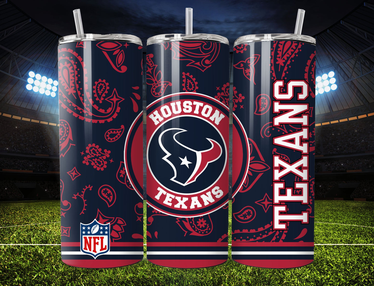 Football 20oz Sublimation Tumbler Image