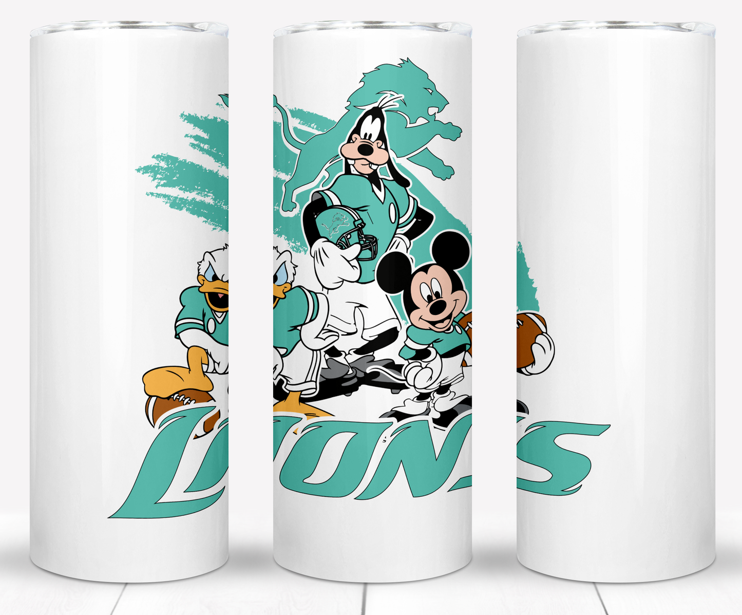 Disney Cartoon Football  Sublimation 20oz Tumbler Images Bundles