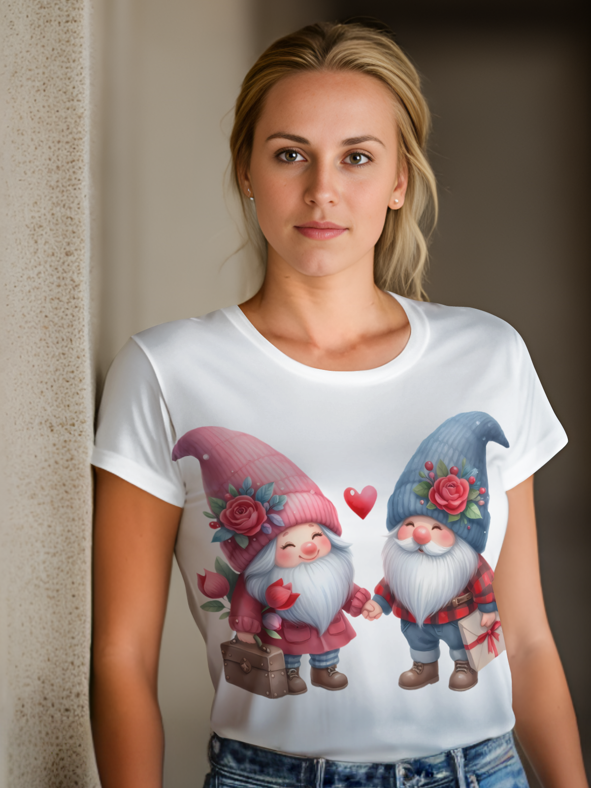 Gnomes Valentine Sublimation/DTF T-Shirt Images Bundle