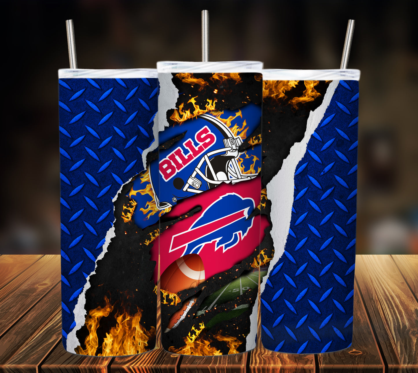 Football 20oz Sublimation Tumbler Image