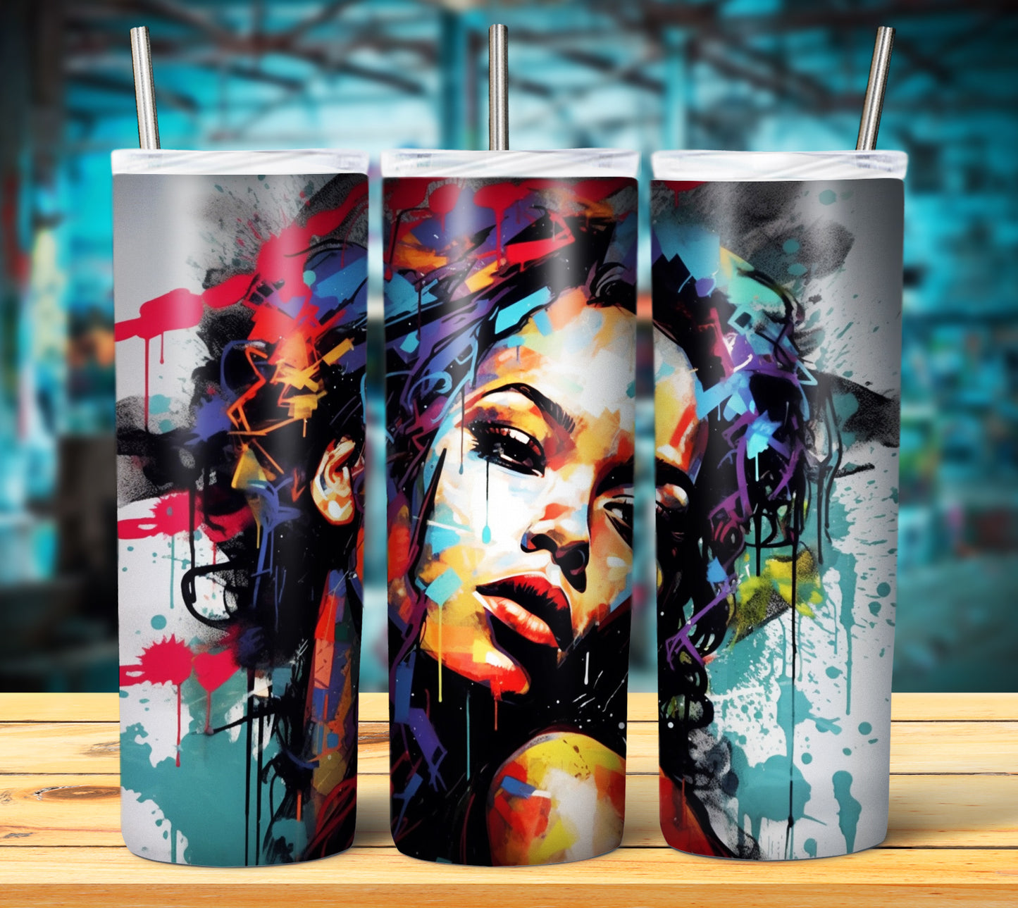 Paint Splat Music Sublimation 20oz Image