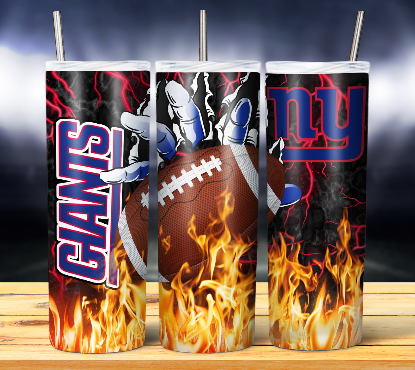 Football 20oz Sublimation Tumbler Image