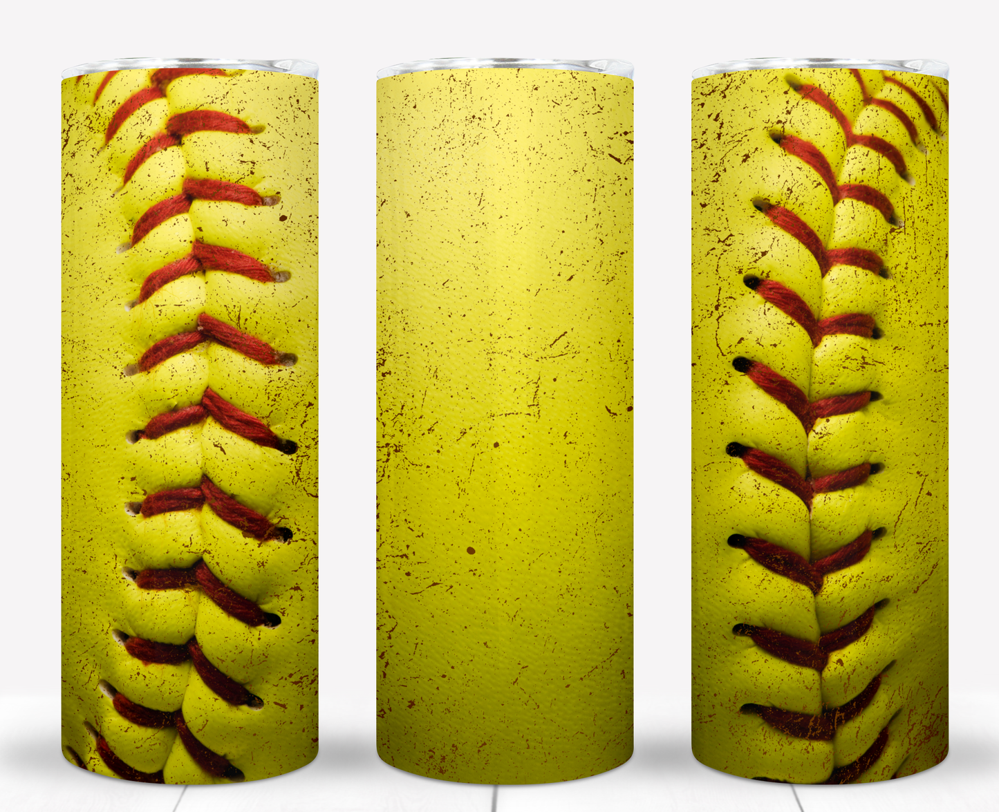 Worn Softball 20oz Sublimation Tumbler Image