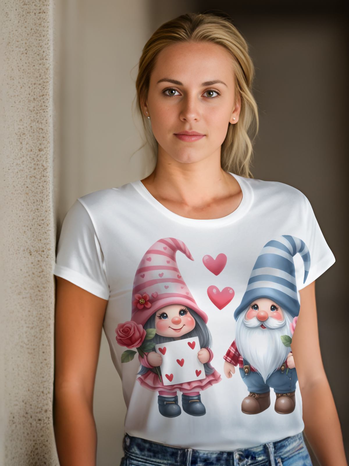 Gnomes Valentine Sublimation/DTF T-Shirt Images Bundle