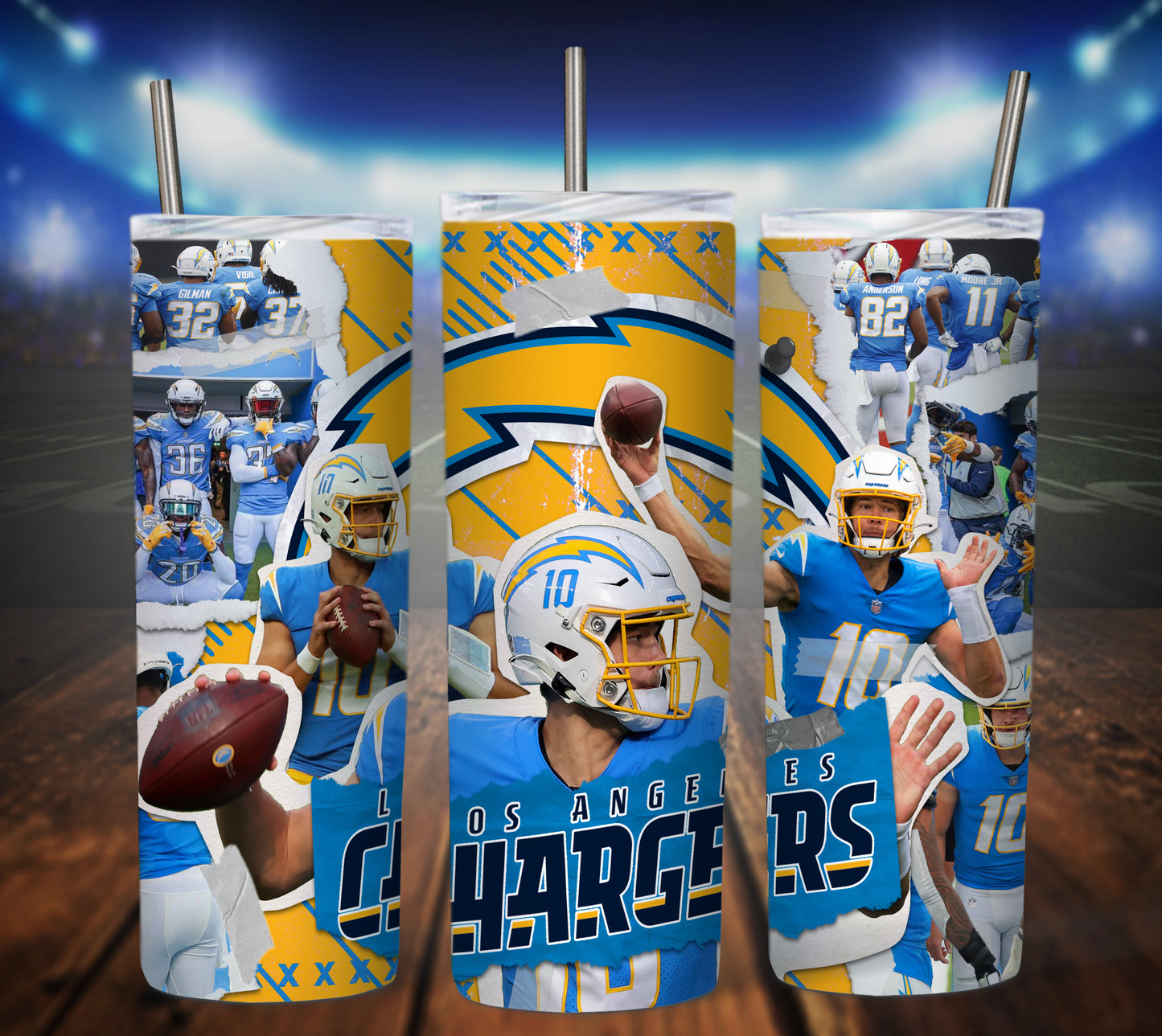 Football 20oz Sublimation Tumbler Image