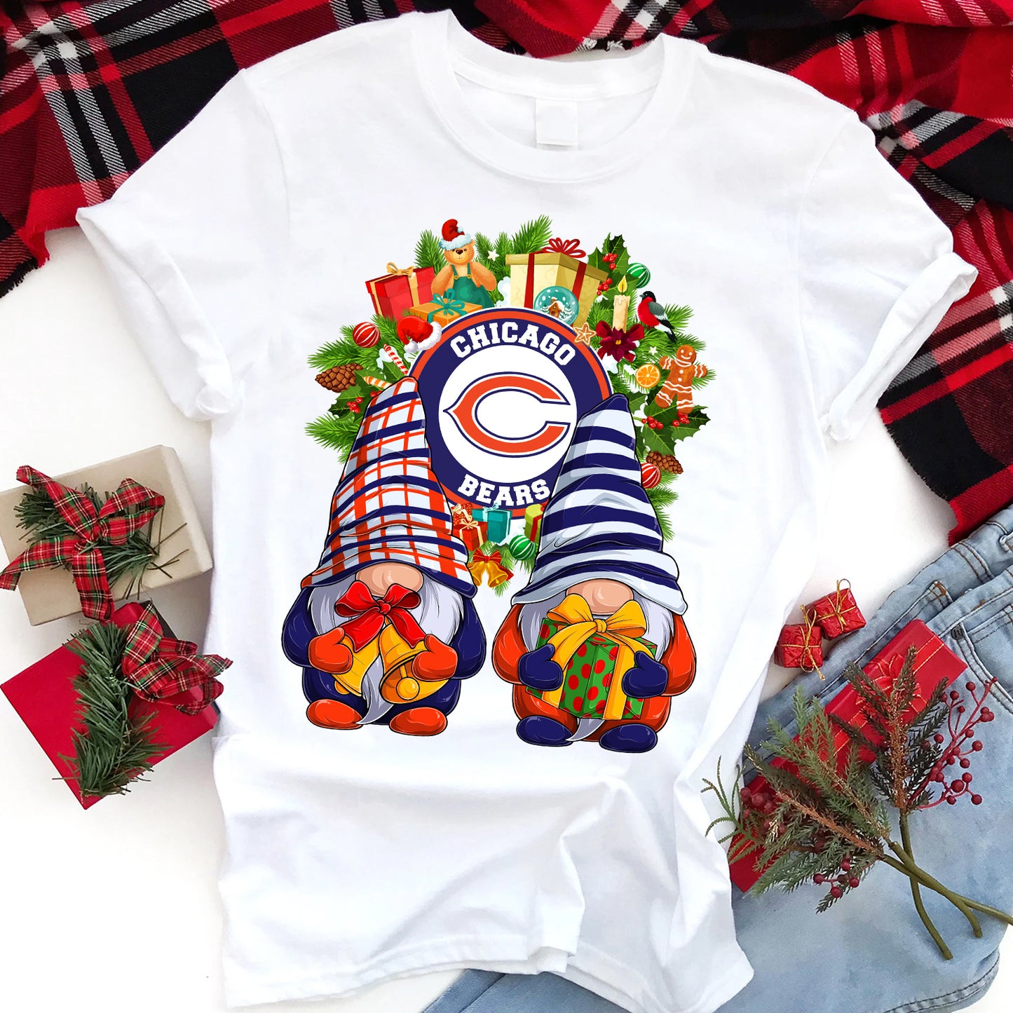 Christmas Football Gnomes T-Shirt/DTF Sublimation Image