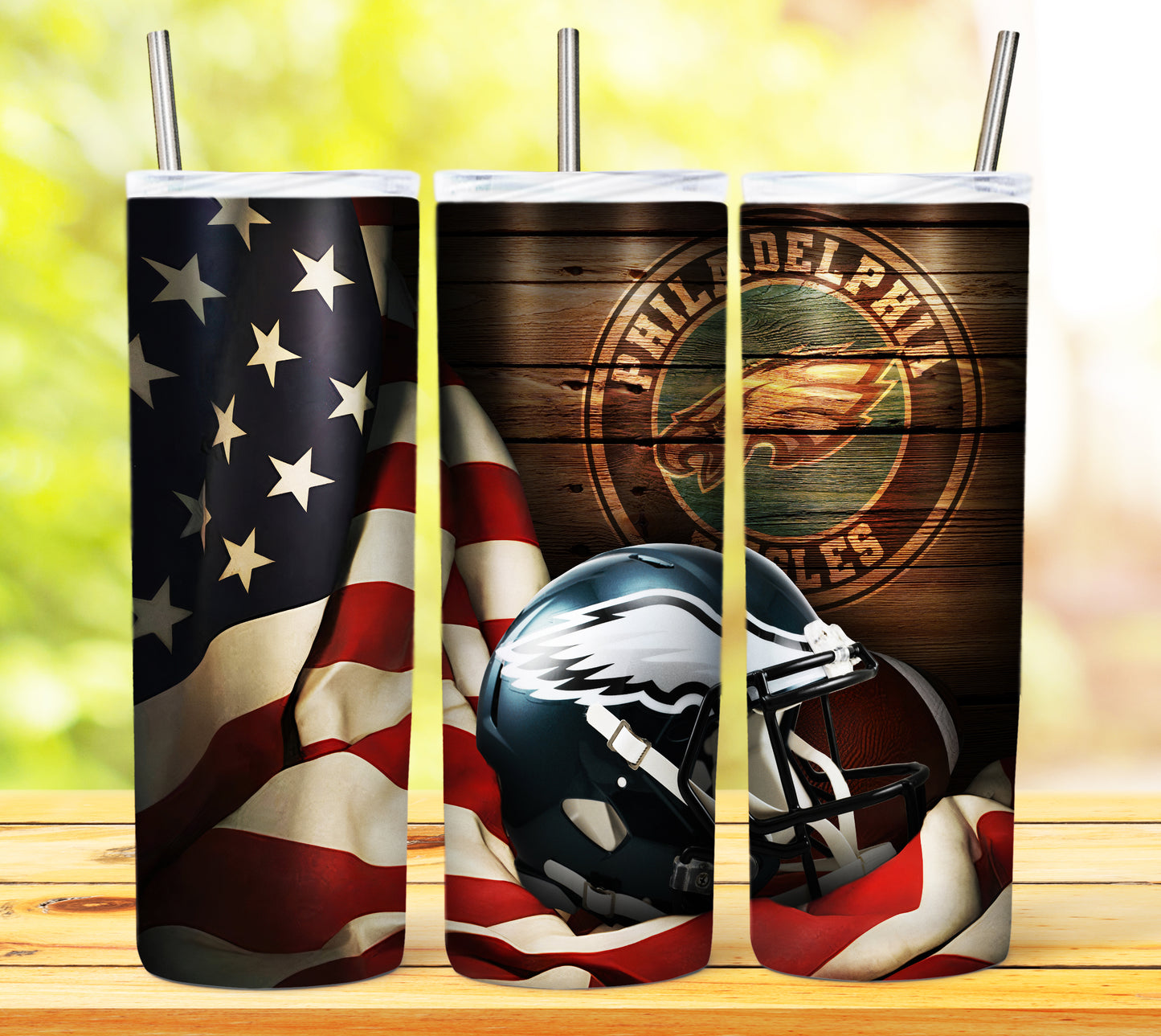 Football 20oz Sublimation Tumbler Image