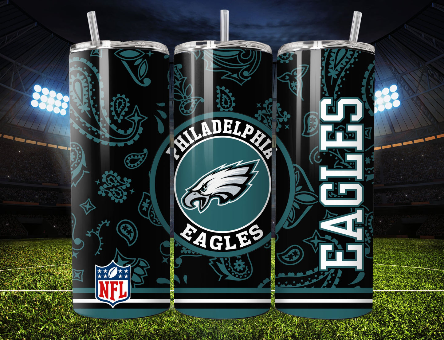 Football 20oz Sublimation Tumbler Image