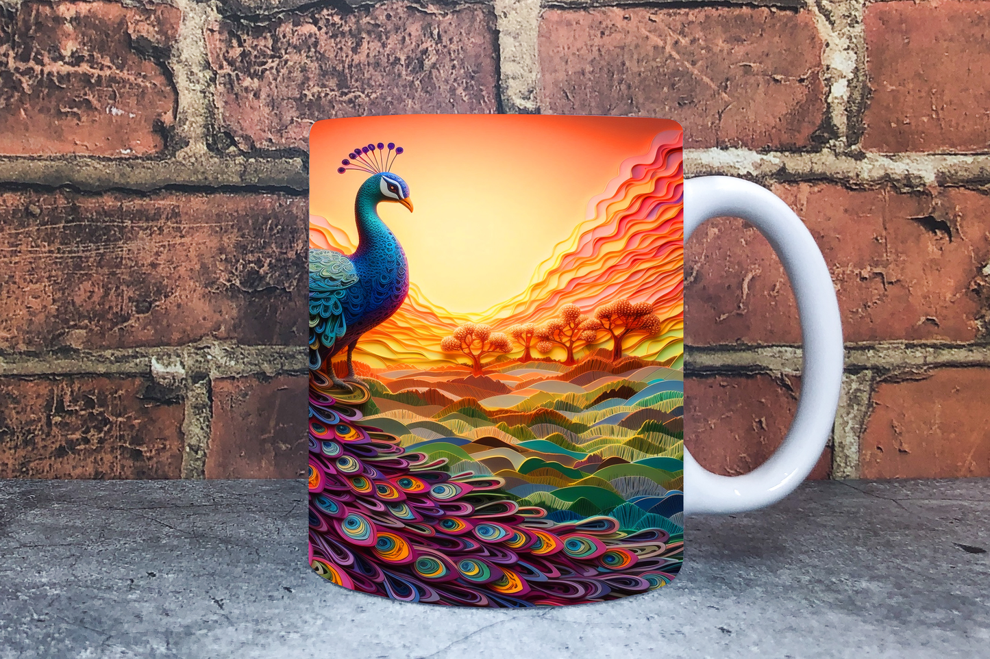 Peacock 20oz Sublimation Mug Images Bundle