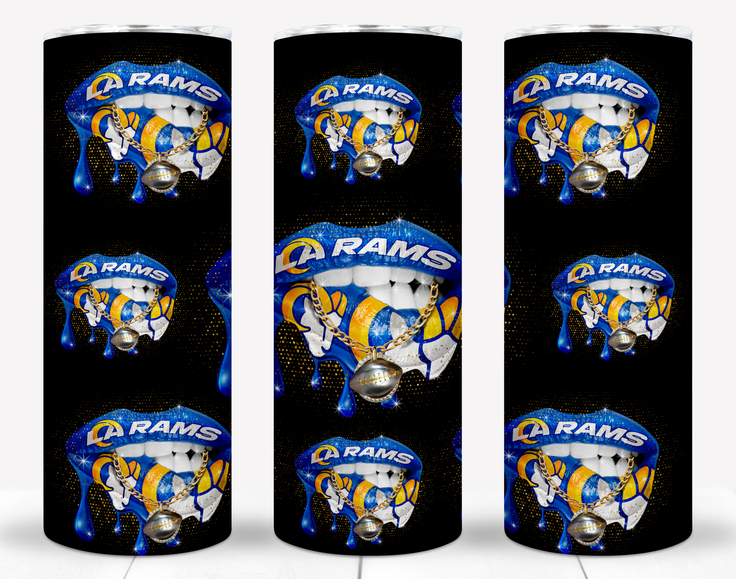 Lips Football 20oz Sublimation Tumbler Image