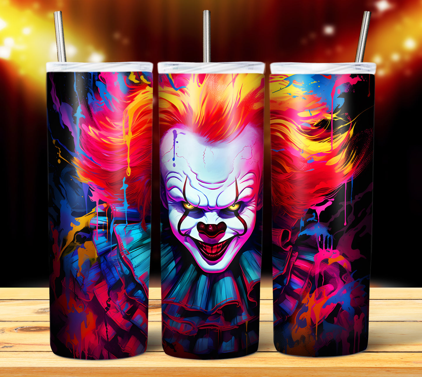 20 Colorful Halloween Sublimation 20oz Images Bundle