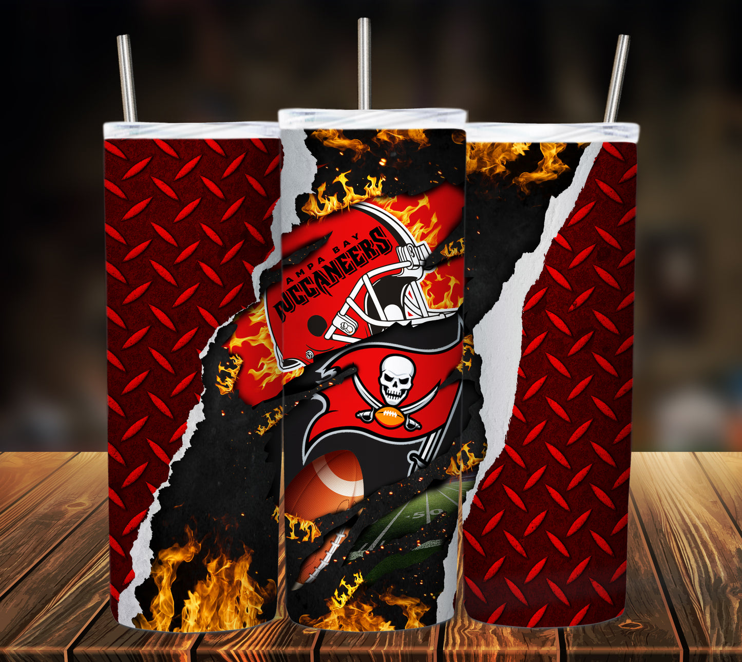 Football 20oz Sublimation Tumbler Image