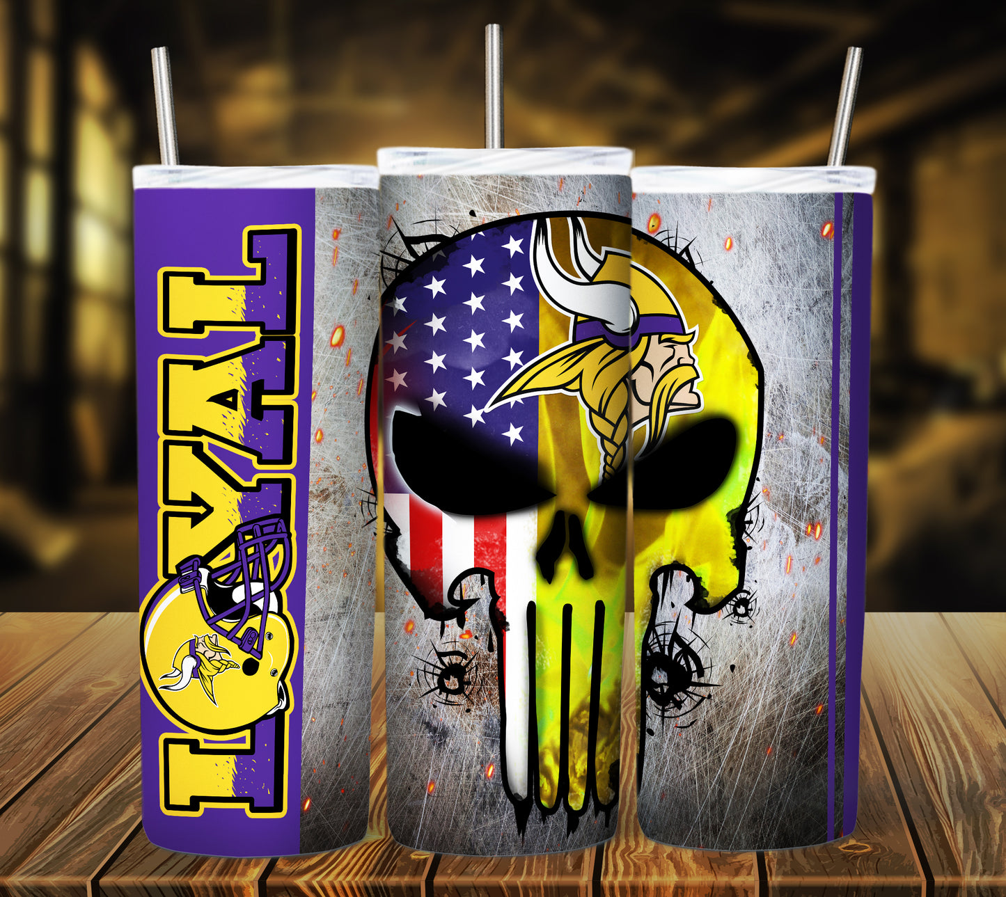 Football 20oz Sublimation Tumbler Image