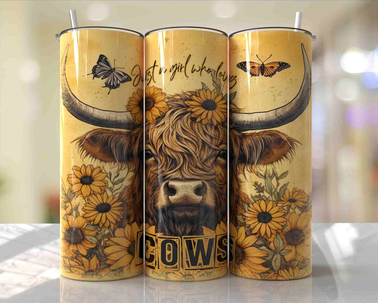 Cow 20oz Sublimation Tumbler Image