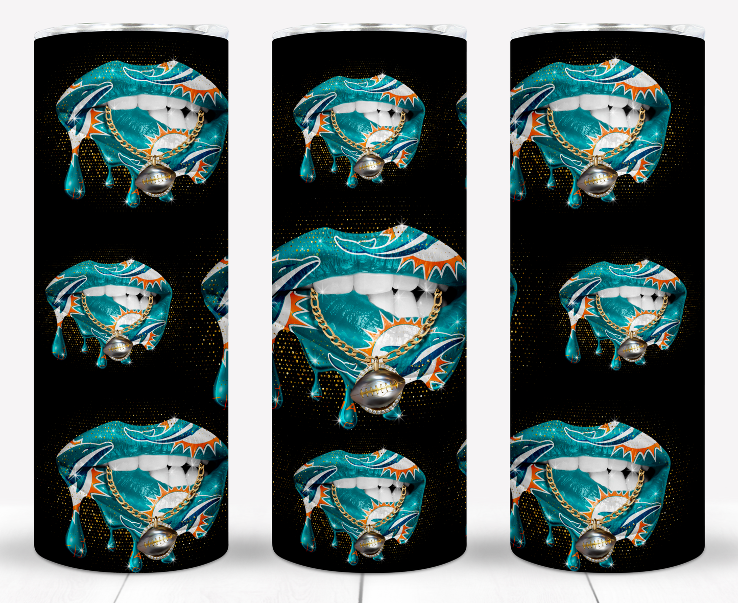 Lips Football 20oz Sublimation Tumbler Image