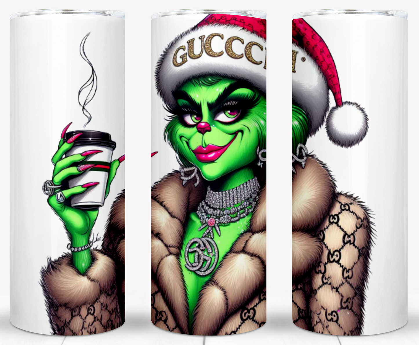 30+ Christmas Brand Grinch Sublimation 20oz Tumbler Images Bundle