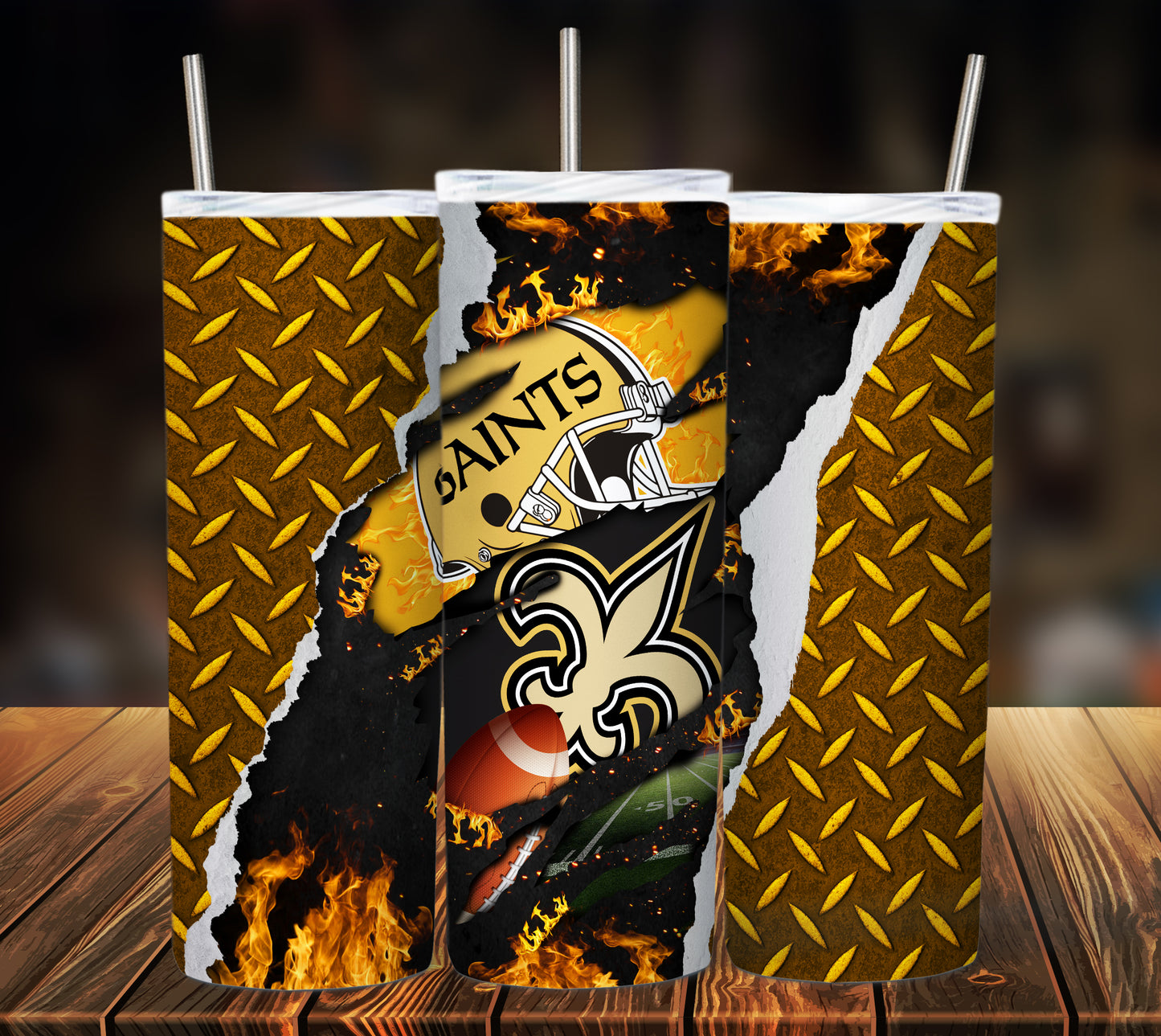 Football 20oz Sublimation Tumbler Image