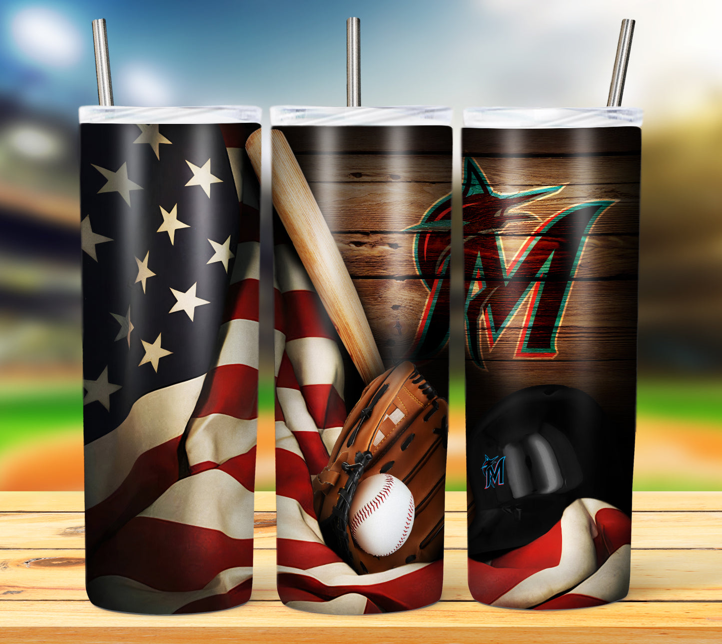 Baseball 20oz Sublimation Tumbler Image