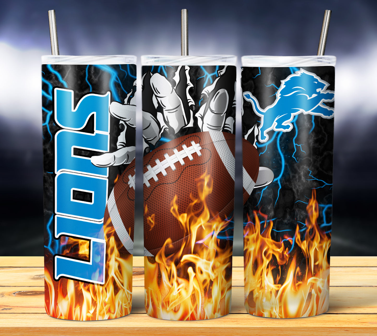 Football 20oz Sublimation Tumbler Image