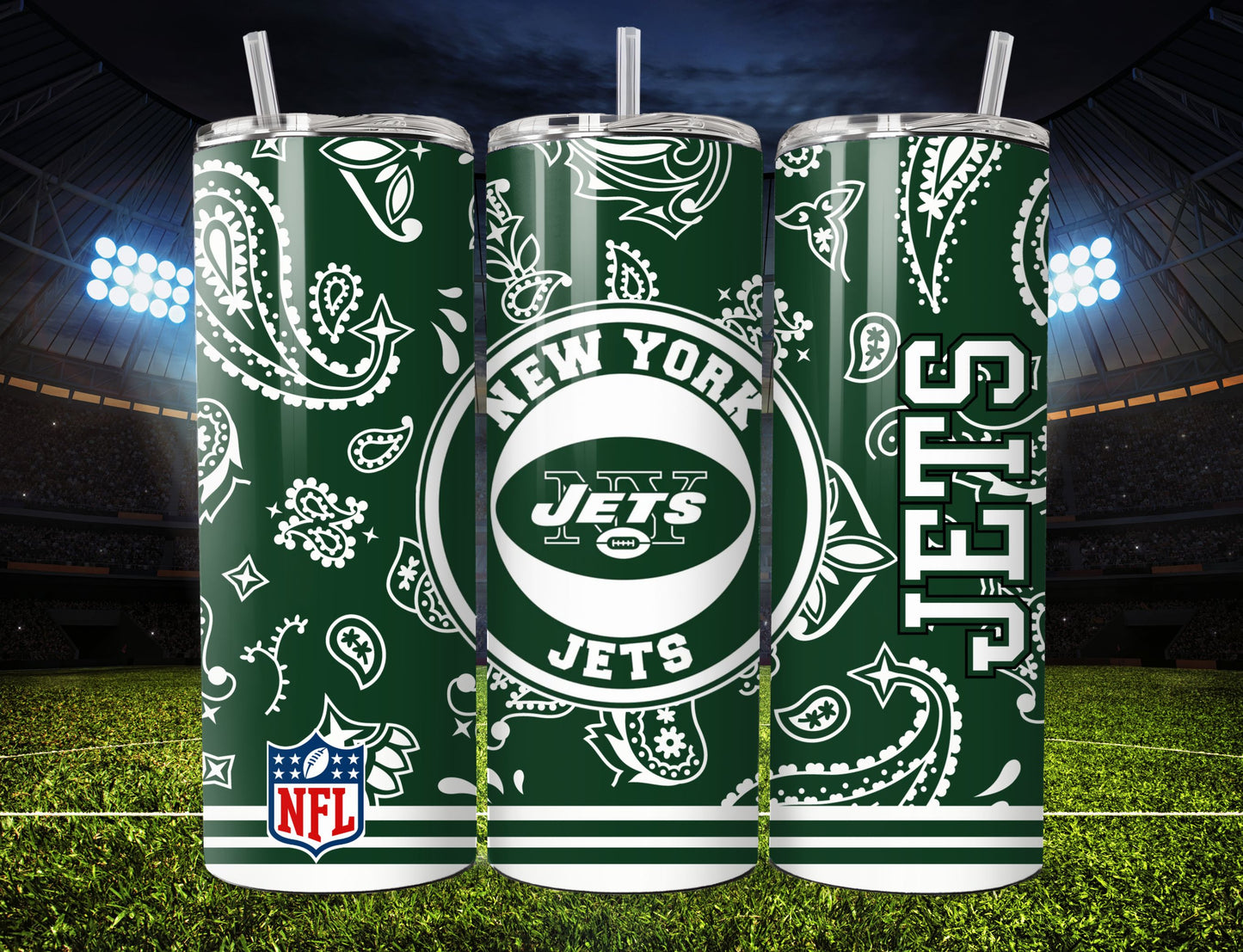 Football 20oz Sublimation Tumbler Image