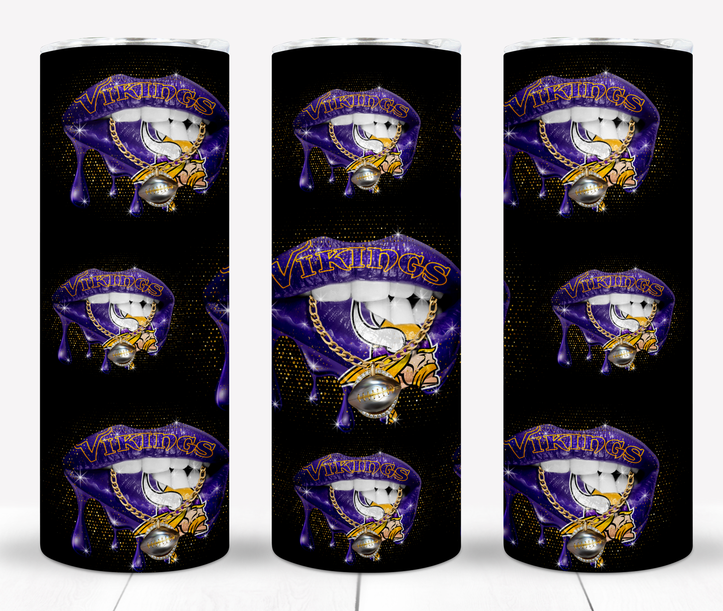 Lips Football 20oz Sublimation Tumbler Image