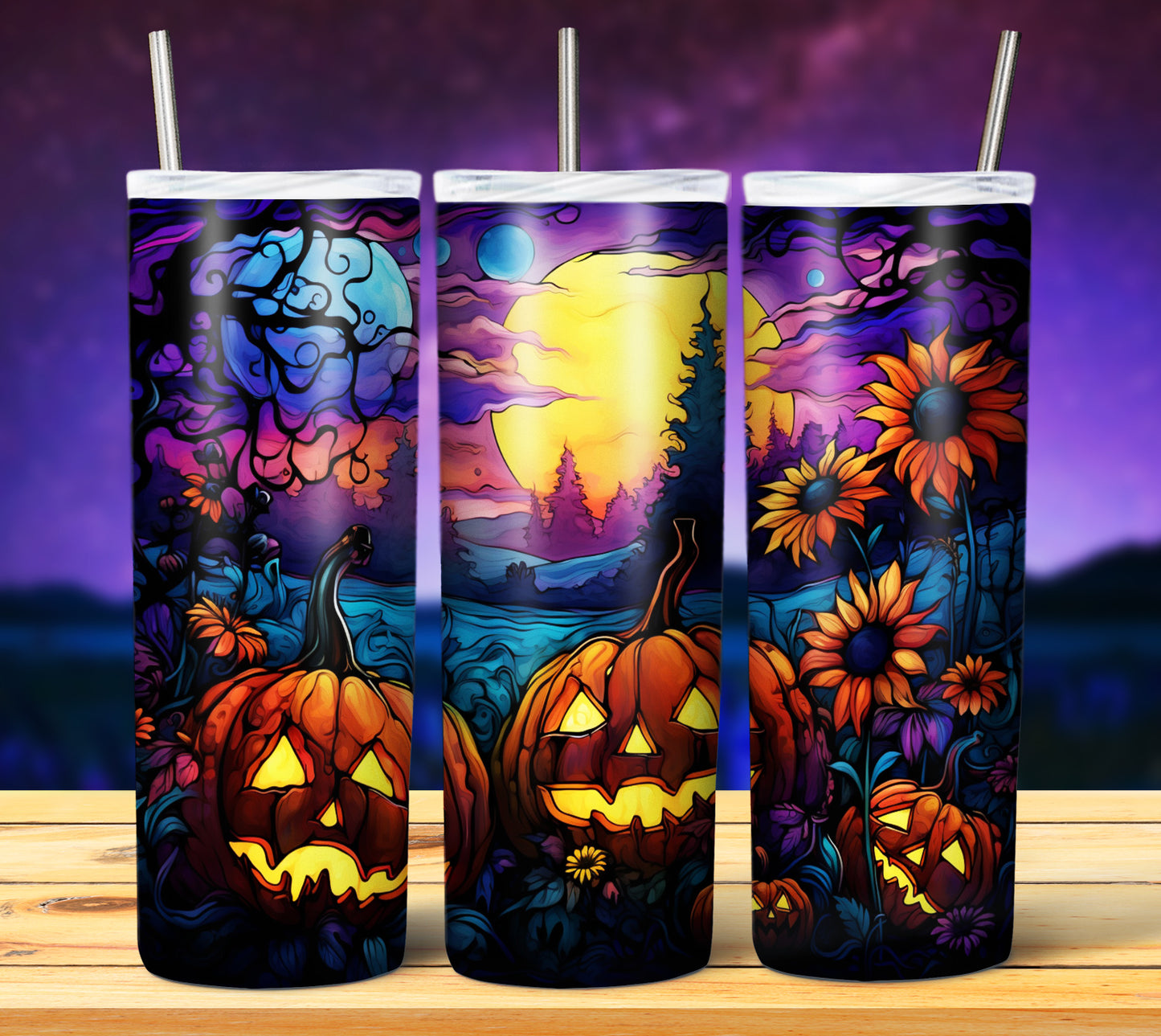 50 Watercolor Halloween Sublimation 20oz Images Bundle