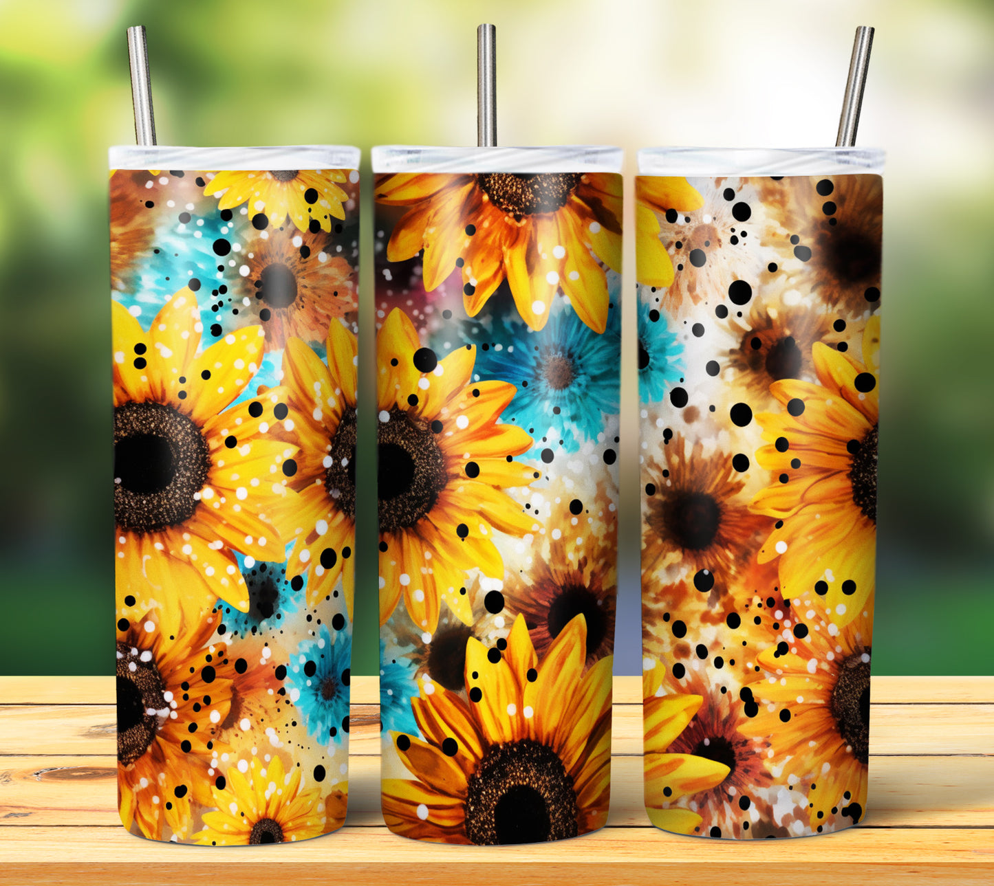 25 Leopard Sunflowers Sublimation 20oz Images Bundle