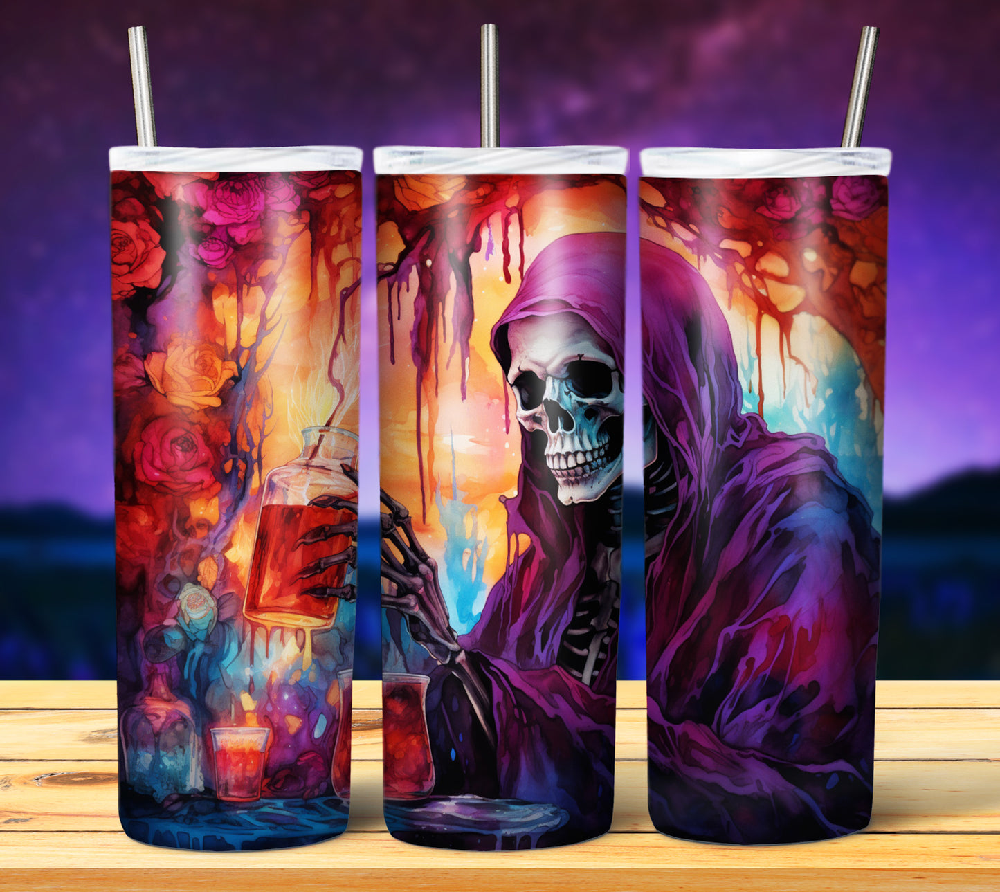 50 Watercolor Halloween Sublimation 20oz Images Bundle